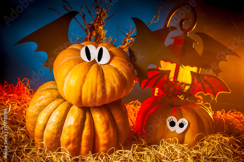 Halloween. Pumpkins are vam...