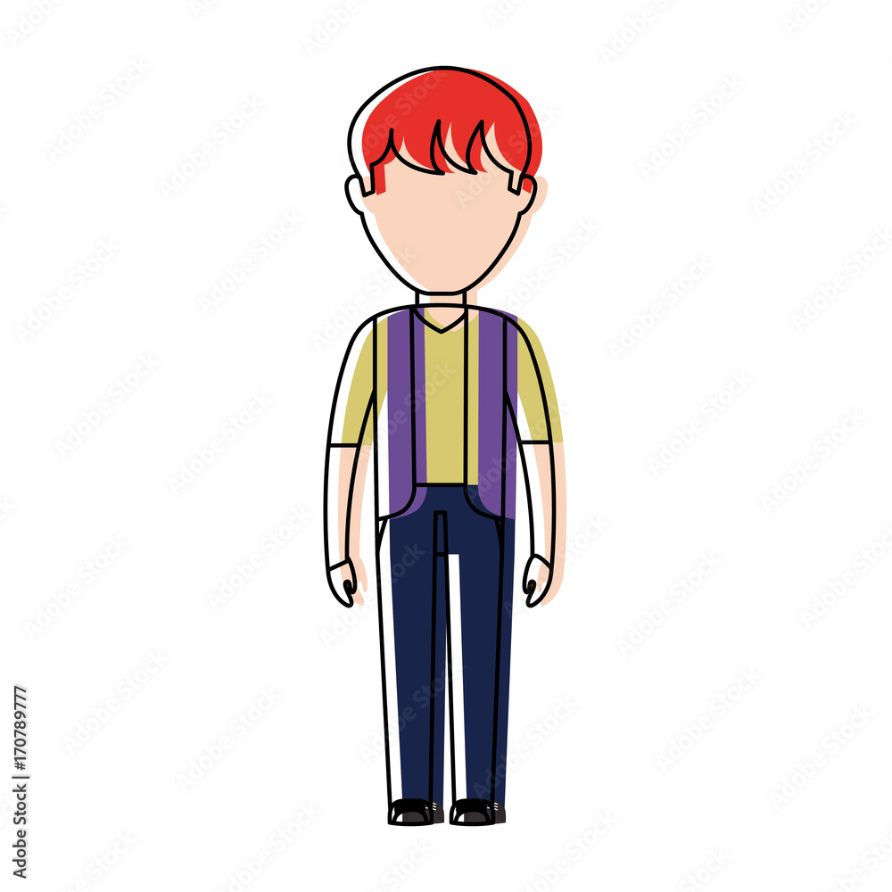 avatar man standing icon over white background colorful design vector illustration avatar man standing icon over white background colorful design vector illustration