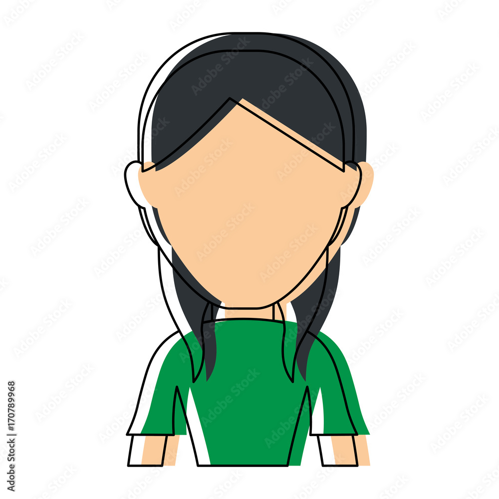 avatar woman icon over white background colorful design vector illustration