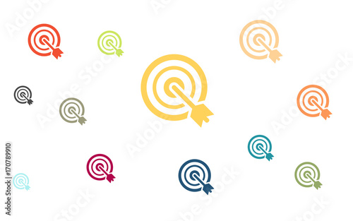 Viele bunte Zielscheiben