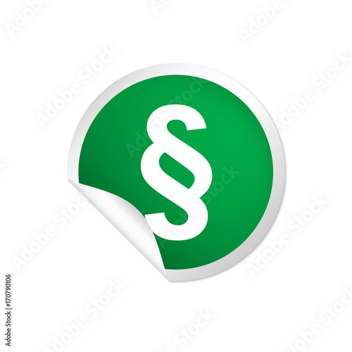 runder Sticker grün - Gesetz