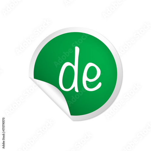 runder Sticker grün - Webadresse