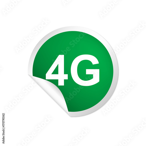 runder Sticker grün - 4G