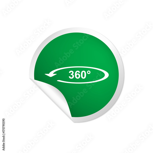 runder Sticker grün - Virtuelle Realität