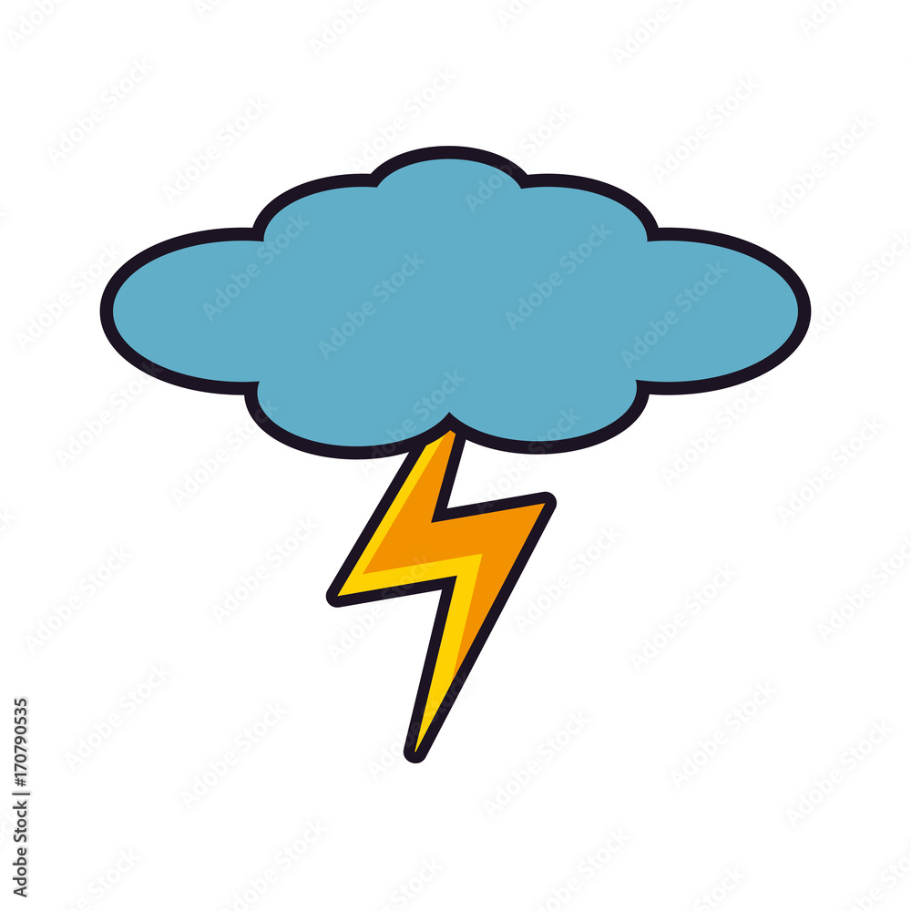 cloud with thunder icon over white background vector illustration cloud with thunder icon over white background vector illustration