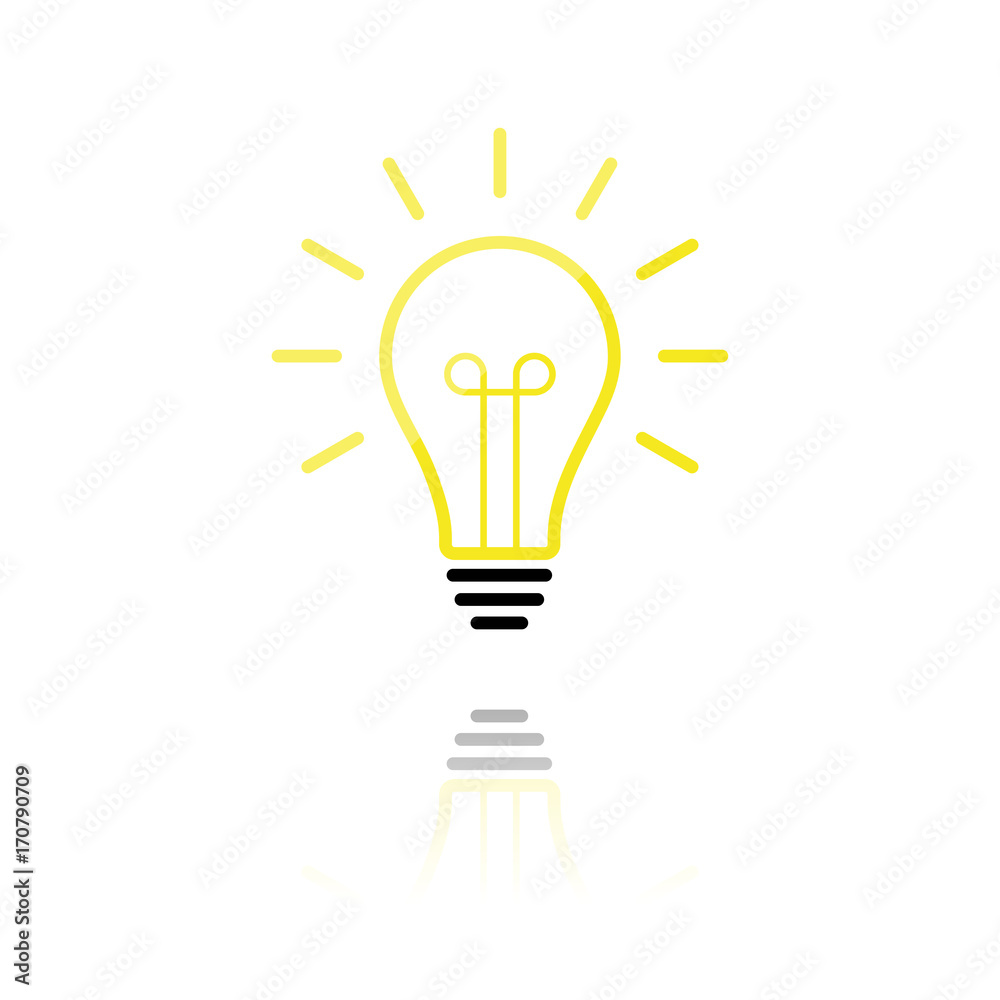 farbiges Symbol - Geistesblitz-Symbol farbiges Symbol - Geistesblitz-Symbol