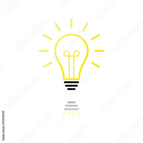 farbiges Symbol - Geistesblitz-Symbol