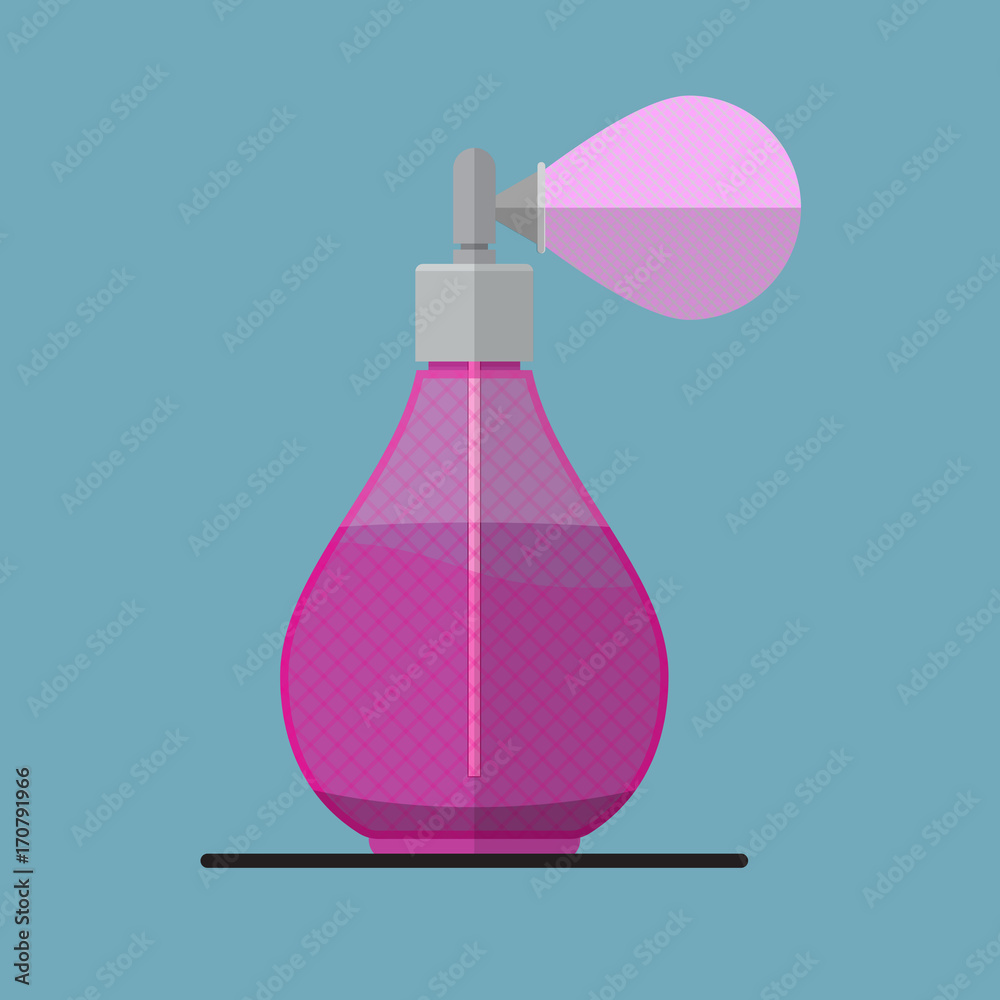 Retro perfume bottle vector flat design. Retro perfume bottle vector flat design.