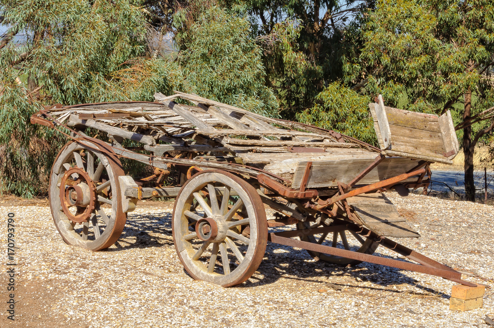 Rusty old cart out of use - Barossa Valley, SA, Australia