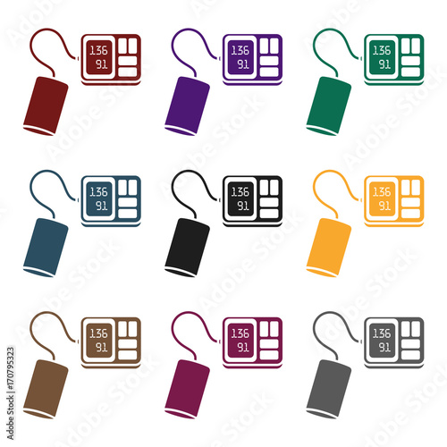 Tonometer icon in black style isolated on white background. Medicine and hospital symbol stock vector illustration.