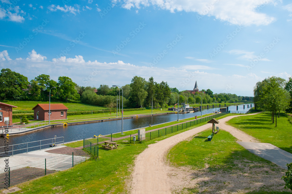 Elbe-Lubeck Canal in Germany
