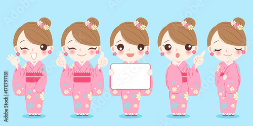 woman wear kimono
