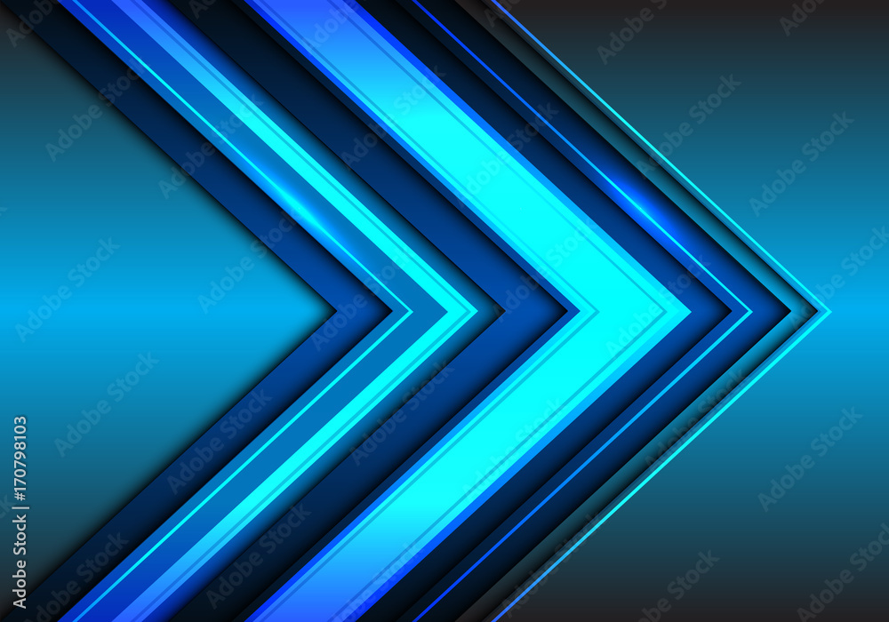 Abstract blue arrow futuristic technology design background vector
