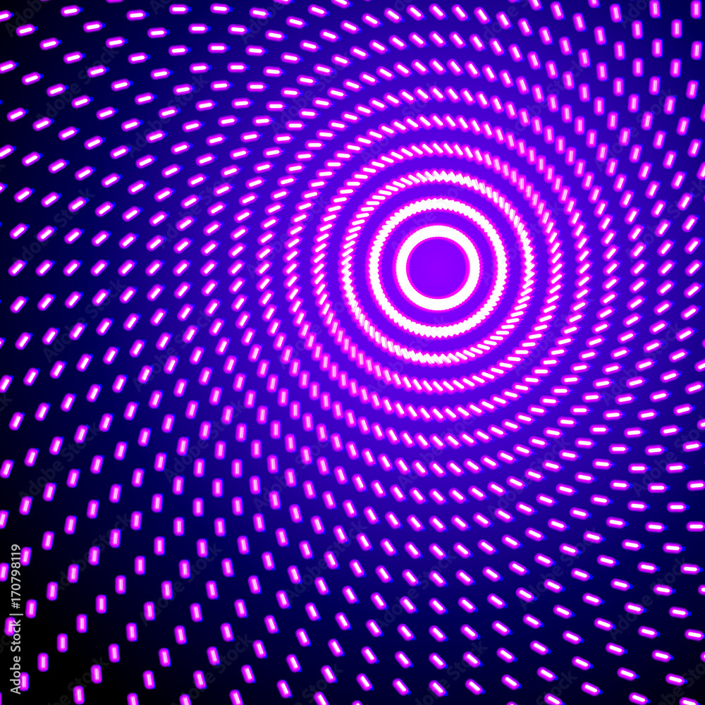 Bright shiny neon lines background with short strokes circles Bright shiny neon lines background with short strokes circles