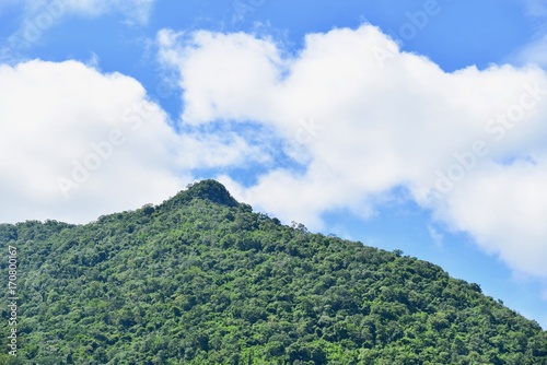 Lush Green Mountain On a Sunny Day Near Khao Yai National Park