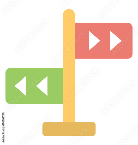 Guidepost Vector Icon
