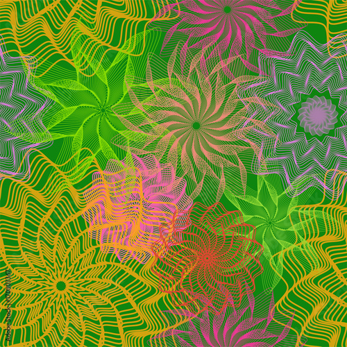 Spring seamless floral wallpaper, vector illustration