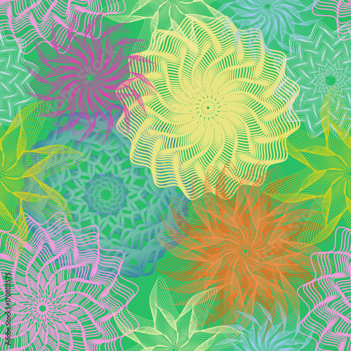 Spring seamless floral background, vector illustration