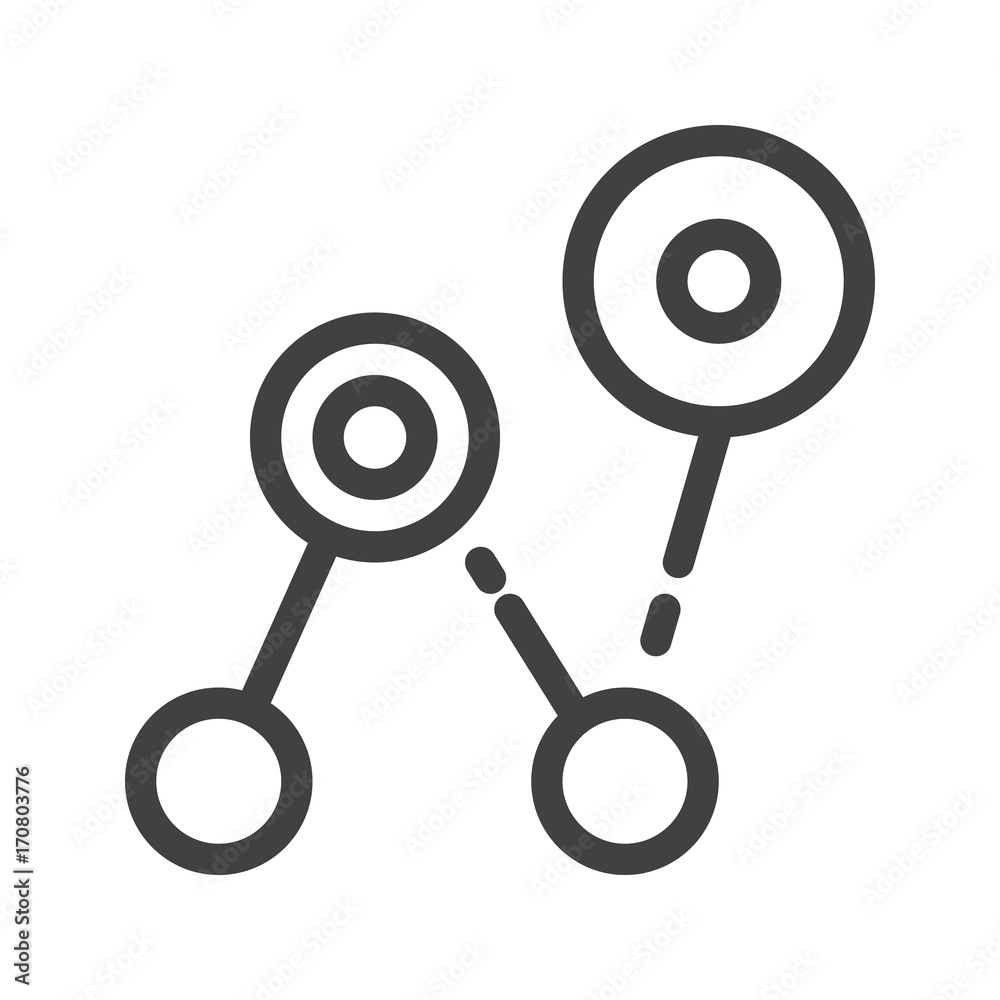 Analytics line icon, outline vector sign, linear style pictogram isolated on white. Symbol, logo illustration. Editable stroke