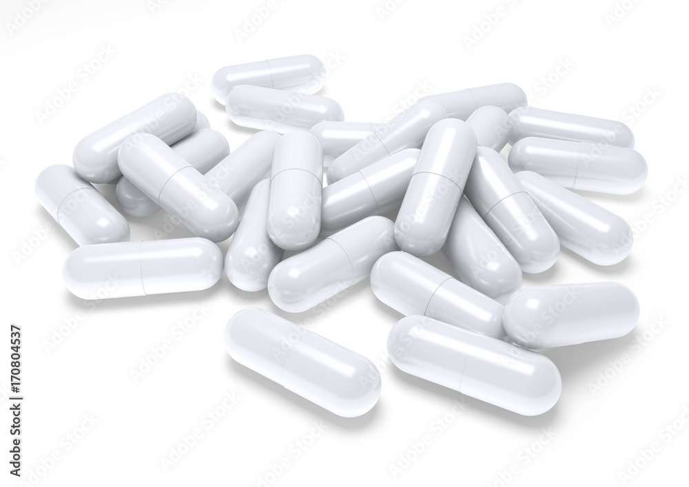pills capsules isolated on white background. pills capsules isolated on white background.