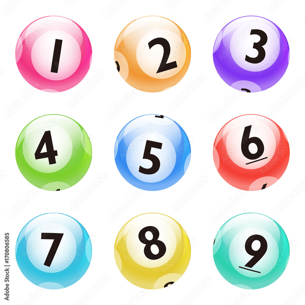 Vector Bingo / Lottery Number Balls From 1 to 9 Set Vector Bingo / Lottery Number Balls From 1 to 9 Set