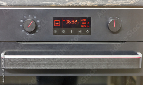 electric oven display closeup