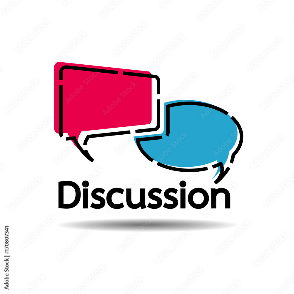 Vector discussion creative concept icon. - obrazy, fototapety, plakaty 
