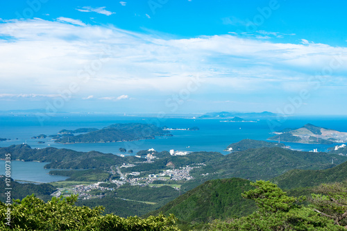 伊勢志摩スカイラインの朝熊山頂展望台から見る景色