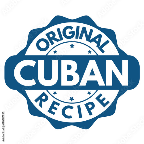 Original Cuban recipe  sign or stamp