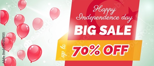 29 ekim Cumhuriyet Bayrami, Republic Day Turkey. 29 october Republic Day Turkey and the National Day in Turkey. Independence Day sale banner template design.   Vector illustration