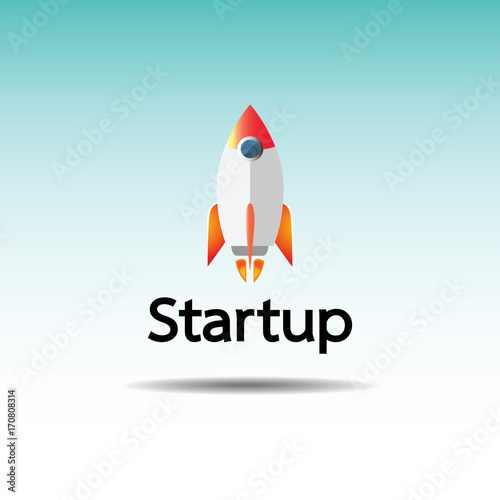 Startup project concept. Business flat creative design icon. Vector illustration