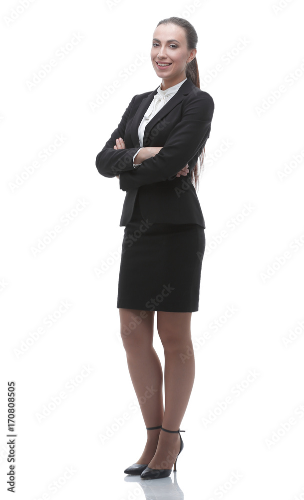 in full growth. confident female office Manager in full growth. confident female office Manager