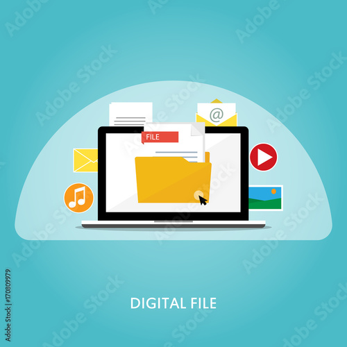 digital file flat vector