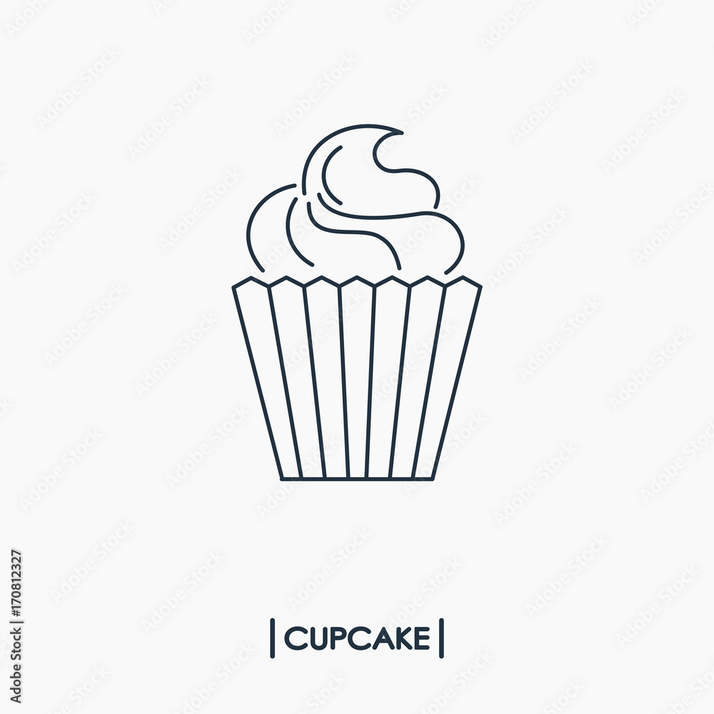 Cupcake outline icon Cupcake outline icon