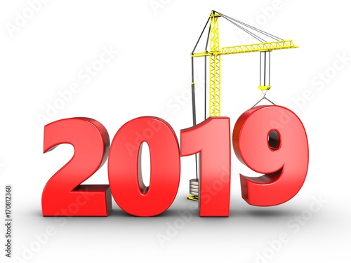 3d 2019 year sign