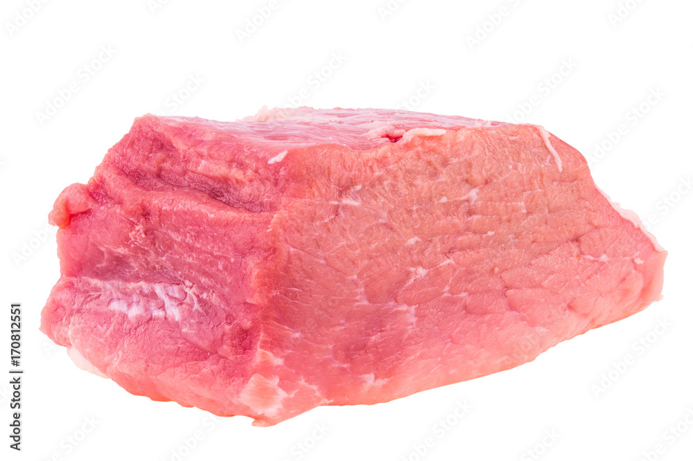 Fresh raw pork meat isolated white background. Fresh raw pork meat isolated white background.