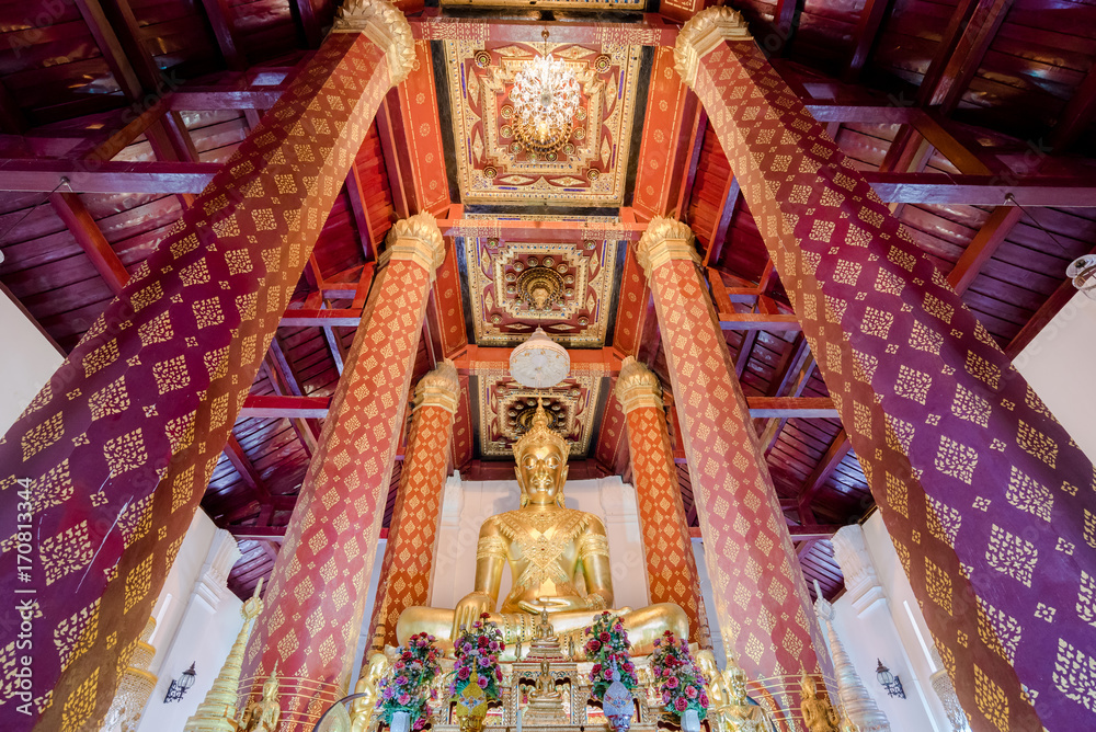 Obraz premium Temple,Buddha in thailand .(Wat Na Phra Me)