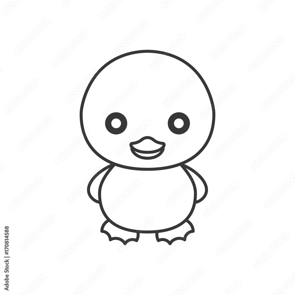 Cute Duck Outline