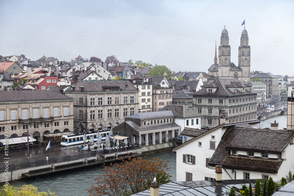 Old Zurich - the largest city in Switzerland