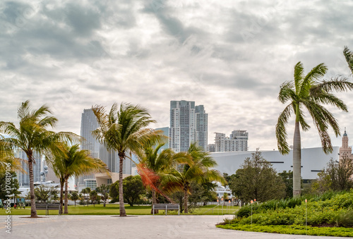 view on downtown Miami in a cloudy and windy day. © GiorgioMorara