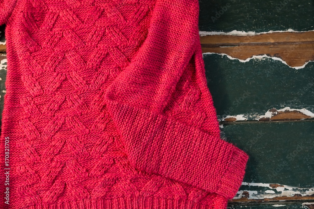 Fototapeta premium Directly above shot of sweater