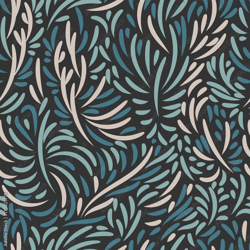 Doodle leaf pattern