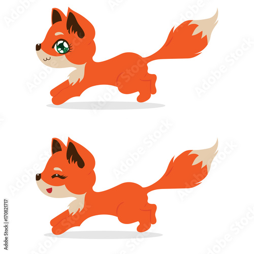 Cartoon fox kit.