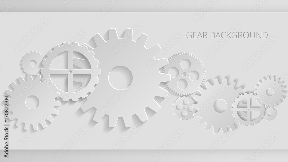 Gears mechanism. Industrial grey background Vector illustration Gears mechanism. Industrial grey background Vector illustration