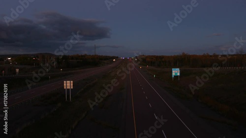 Highway Sunset Timelapse- Fall Colors- Highway 104 Antigonish, Nova Scotia photo