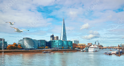Photography South Bank Of The Thames on a bright day in London