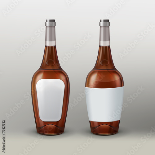 Vector brown bottle
