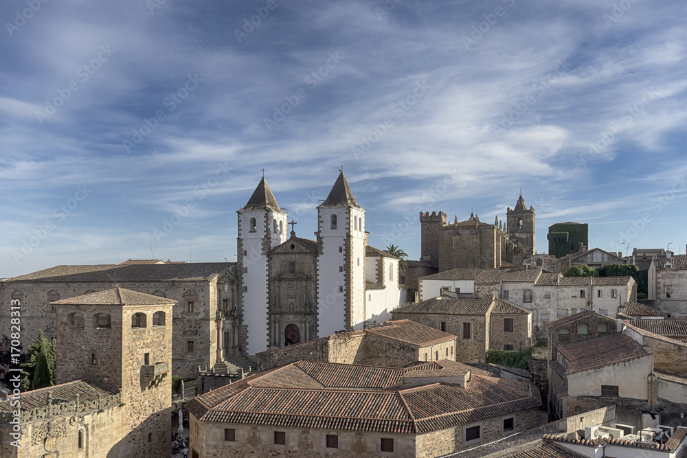 hermosa ciudad monumental de Cáceres en España