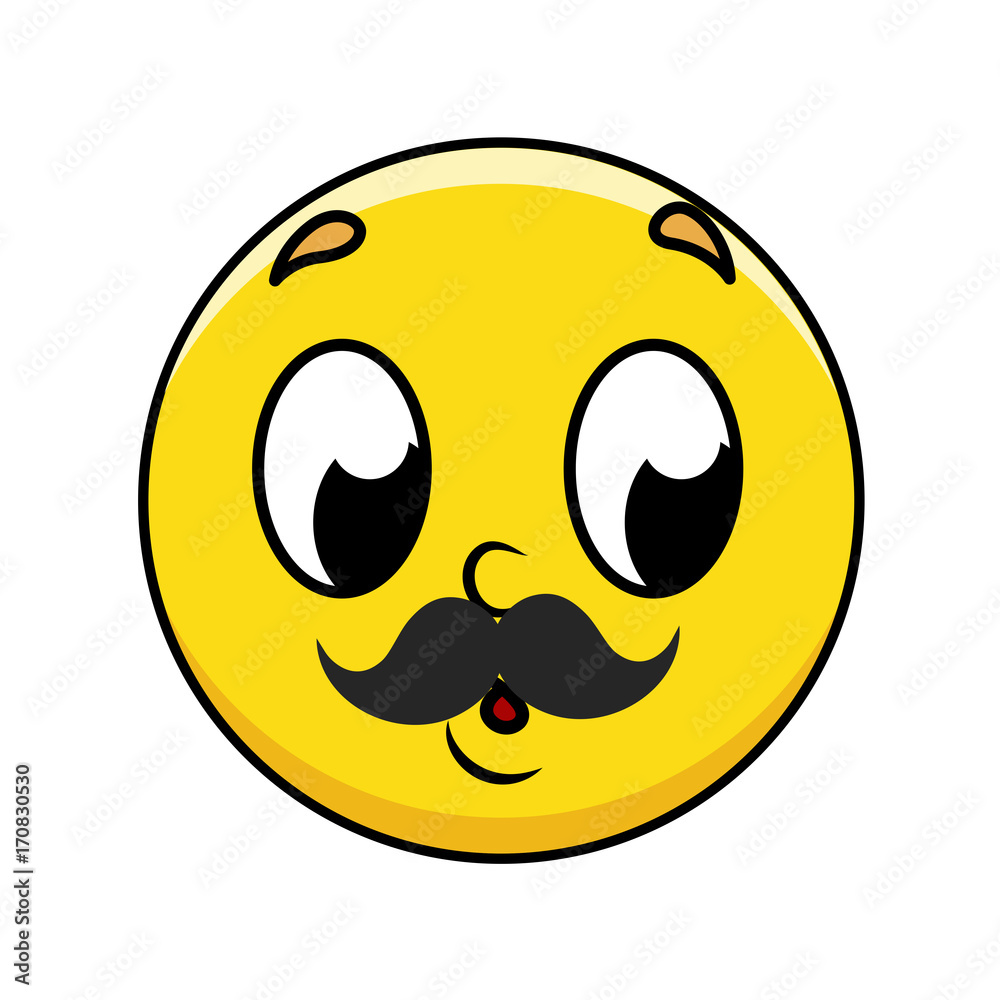 Fototapeta premium Cute uncle Smiley Surprised Face Expression