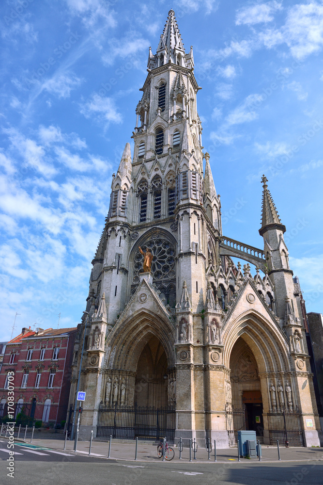 The magnificent spire of the Sacre Coeur de Lille